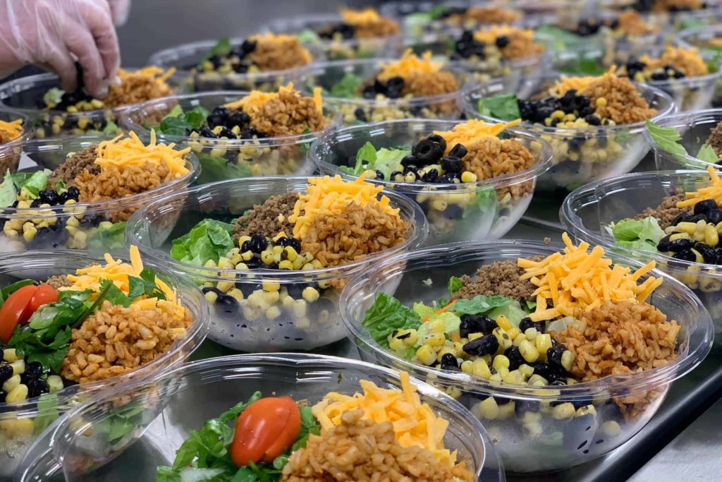 public school campaign branding- Bellingham good food project row of salads