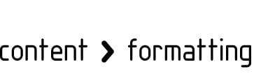 Shew design - content surpasses formatting