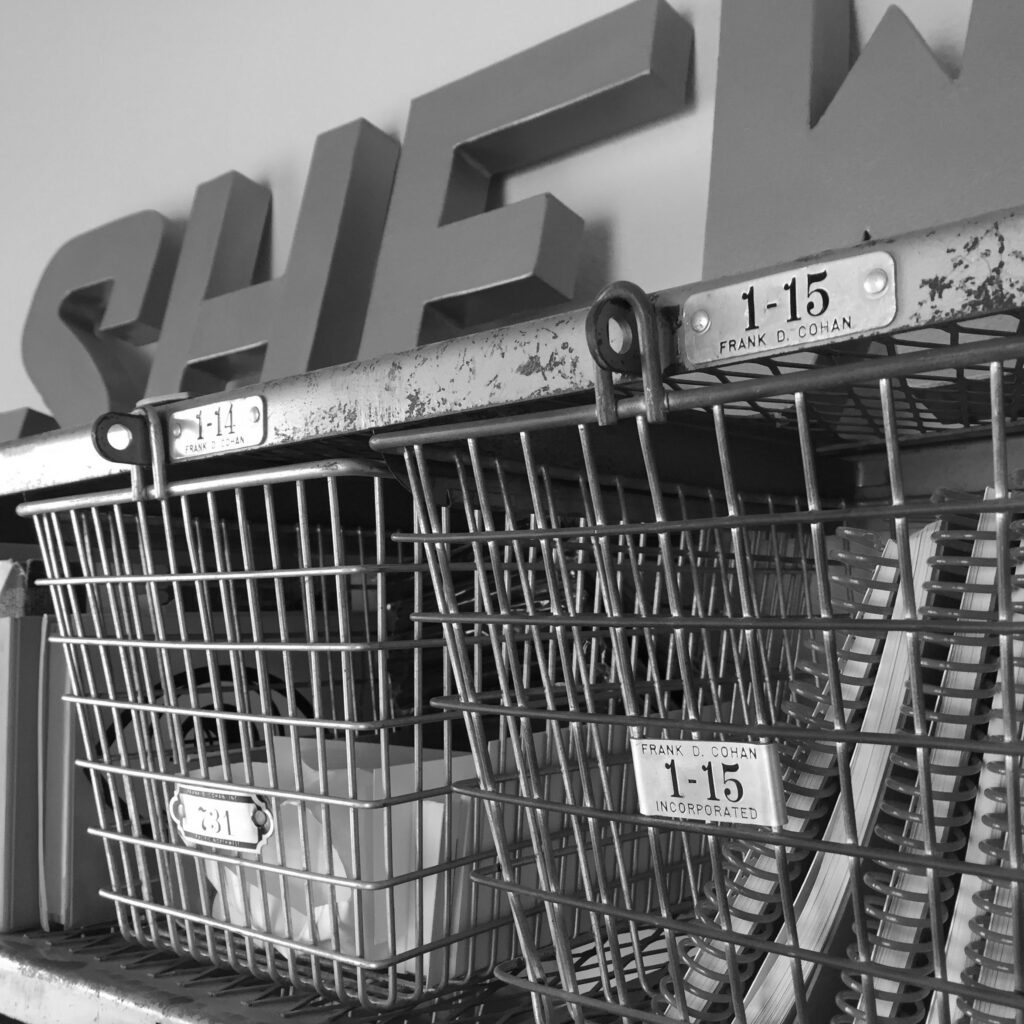 about shew design - our office bookshelf