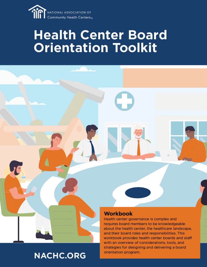community health center graphic design - orientation report cover