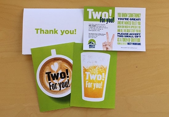Misty Mountain Realty thank you cards